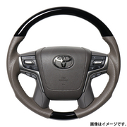 レアル ステアリング オリジナルシリーズ ラウンドシェイプ 品番：H30G-PBW-GL 適合：ランドクルーザー プラド (150系：後期) H29.9～  REAL 