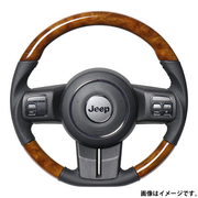 レアル ステアリング オリジナルシリーズ Dシェイプ 品番：JPA-42BRW-BK 適合：JEEP ラングラー (JK38：後期) H23.2～H24.1 / JEEP ラングラー (JK36) H24.1～H30.11  REAL 