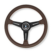 ナルディ ステアリング CLASSIC ブラウンスムースレザー ブラウンステッチ＆ブラックスポーク（38φ）   NARDI 