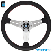 ナルディ ステアリング SPORTS タイプラリー BLK パンチングレザー＆ポリッシュスポーク（35φ）   NARDI 