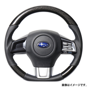 レアル ステアリング オリジナルシリーズ Dシェイプ 品番：SBA-BKC-BL 適合：レヴォーグ (VM4/VMG) H26.6～R2.10 / WRX STI (VAB) H26.8～ / WRX S4 (VAG) H26.8～  REAL 