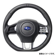 レアル ステアリング オリジナルシリーズ Dシェイプ 品番：SBA-LPB-BL 適合：レヴォーグ (VM4/VMG) H26.6～R2.10 / WRX STI (VAB) H26.8～ / WRX S4 (VAG) H26.8～  REAL 