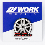 【通販限定】WORK ピンバッジ WORKホイールと同時購入で送料無料!! サイズ 35mm WORK 