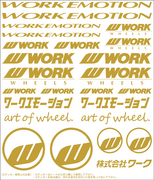 【通販限定】WORK EMOTION アソートデカール WORKホイールと同時購入で送料無料!! サイズ：178x208mm WORK 
