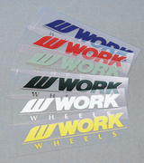 【通販限定】WORK ミニステッカー（90mm） WORKホイールと同時購入で送料無料!! サイズ：90mm WORK 