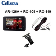 AR-126A+RO-109+RO-119 レーダー+直接配線DCコード+宙吊りステー   CELLSTAR 