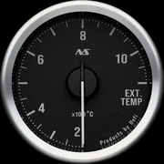 アドバンス RSII 52φ 排気温度計 200℃～1100℃ 文字板色/黒・70sホワイト DF21102 ネジピッチ 1/8PT ご使用の際は別売りのDefi-Link ADVANCEコントロールユニットSEまたはADVANCEコントロールユニットが必要です。 Defi 