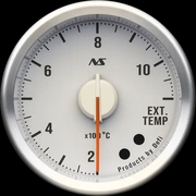 アドバンス RSII 52φ 排気温度計 200℃～1100℃ 文字板色/白・80sグリーン DF21103 ネジピッチ 1/8PT ご使用の際は別売りのDefi-Link ADVANCEコントロールユニットSEまたはADVANCEコントロールユニットが必要です。 Defi 