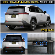 ガナドール マフラー Vertex 4WD/SUV【取付店のみ送料無料(車関係以外の法人・個人宅・沖縄・離島除く)】 2025.12～（R7.12～） 6AA-AXAN64（E-Four｜eCVT） 左右4本出し オーバル (チタニウム製ブルー発色) GANADOR 