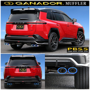 ガナドール マフラー Vertex 4WD/SUV【取付店のみ送料無料(車関係以外の法人・個人宅・沖縄・離島除く)】 2026.3～（R8.3～） 6LA-AXAP64（E-Four｜eCVT） 左右4本出し オーバル (チタニウム製ブルー発色) GANADOR 