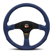 【正規品輸入品】 MOMO CORSE 2.0 SUEDE BLUE 350mm M-10 専用デザインのホーンボタン・取付ビス6本付属。ボス（ハブ）・アースリング・配線・取付ビス・レンチは付属しませんので、ボス（ハブ）側の付属品をご利用下さい。 MOMO 