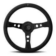 【正規品輸入品】 MOD.07 BLACK EDITION モデル07 ブラックエディション 35Φ M-40 ホーンボタンが付属します。ボス（ハブ）・アースリング・配線・取付ビス・レンチは付属しません。ボス（ハブ）側の付属品をご利用下さい。 MOMO 