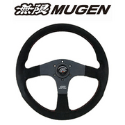 無限 MUGEN ステアリングホイール ハンドル 35φ 3スポーク スエード＆レッドステッチ 53100-XG8-K1S0-B2 品番：53100-XG8-K1S0-B2 350mm 3スポークスエード、レッドステッチ、付属のホーンボタン MUGEN 