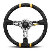 【正規品輸入品】 ULTRA BLACK ウルトラ ブラック 35Φ U-01 ホーンボタンHB-17が付属します。ボス（ハブ）・アースリング・配線・取付ビス・レンチは付属しません。ボス（ハブ）側の付属品をご利用下さい。 MOMO 