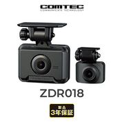 COMTEC コムテック ZDR-018 (2カメラモデル) ドライブレコーダー ◆後続車接近のお知らせ◆通常録画もタイムプラス録画 ◆記録メディアmicroSDHCカード（32GB/class10：付属）◆2.0インチ液晶◆ノイズ対策済 COMTEC 