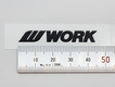 【通販限定】WORK 超ミニステッカー（45mm） WORKホイールと同時購入で送料無料!! サイズ：45mm WORK