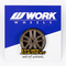 【通販限定/店舗受け取り不可】WORK ピンバッジ WORKホイールと同時購入で送料無料!! サイズ 35mm WORK