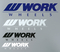【通販限定】WORK ミニステッカー（90mm） WORKホイールと同時購入で送料無料!! サイズ：90mm WORK