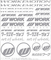【通販限定/店舗受け取り不可】WORK EMOTION アソートデカール WORKホイールと同時購入で送料無料!! サイズ：178x208mm WORK