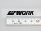 WORK 超ミニステッカー（45mm） WORKホイールと同時購入で送料無料!! サイズ：45mm WORK