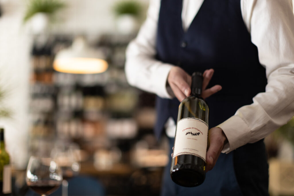 Fine dining restaurant sommelier