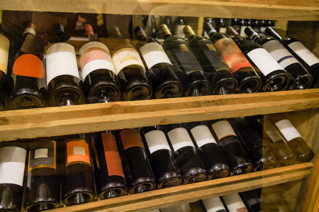 Wine cellar with lots of wine