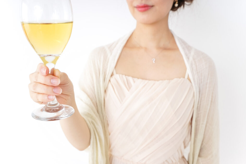 woman drinking wine