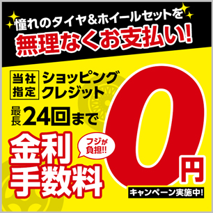 ショッピングクレジット 金利手数料最長24回まで手数料0円キャンペーン